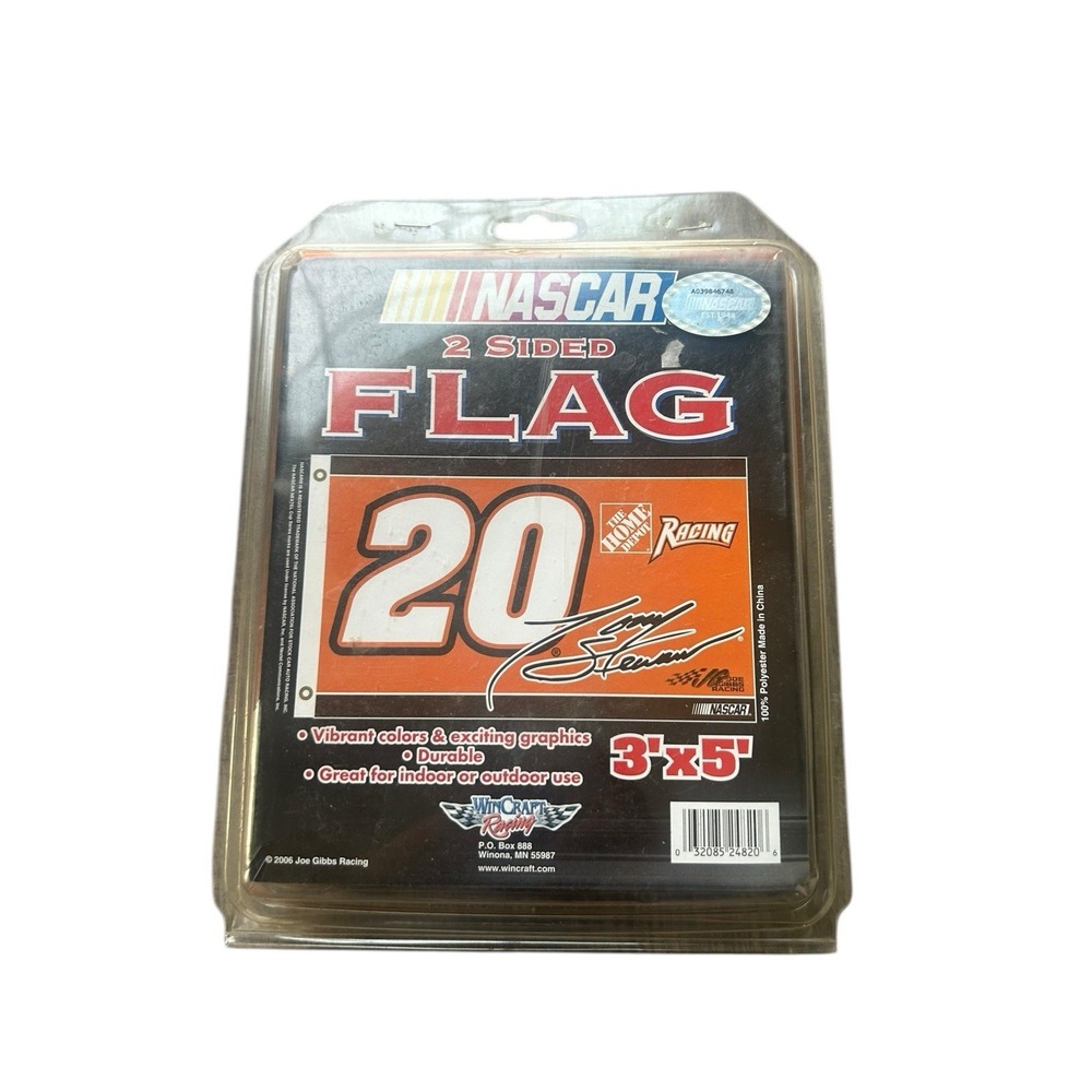TONY STEWART #20 THE HOME DEPOT NASCAR 3'x5' 2 SIDED FLAG WINCRAFT 2006